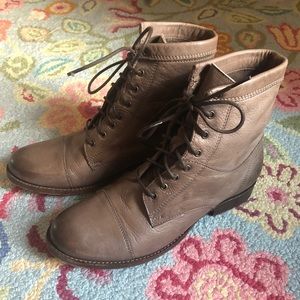 Leather Lace up Frye boots